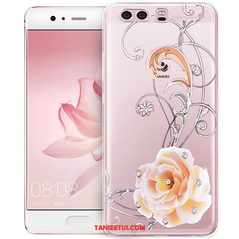 Etui Huawei P10 Plus Telefon Komórkowy Ochraniacz Tendencja, Pokrowce Huawei P10 Plus Rhinestone Różowy Miękki