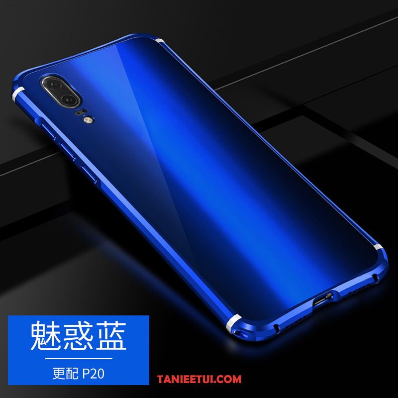 Etui Huawei P20 Szkło Kreatywne Modna Marka, Pokrowce Huawei P20 Osobowość Niebieski Ochraniacz