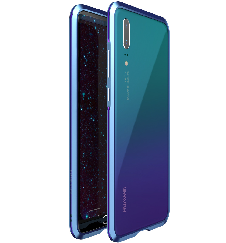Etui Huawei P20 Tylna Pokrywa Telefon Komórkowy Niebieski, Pokrowce Huawei P20 Metal Proste Jasny