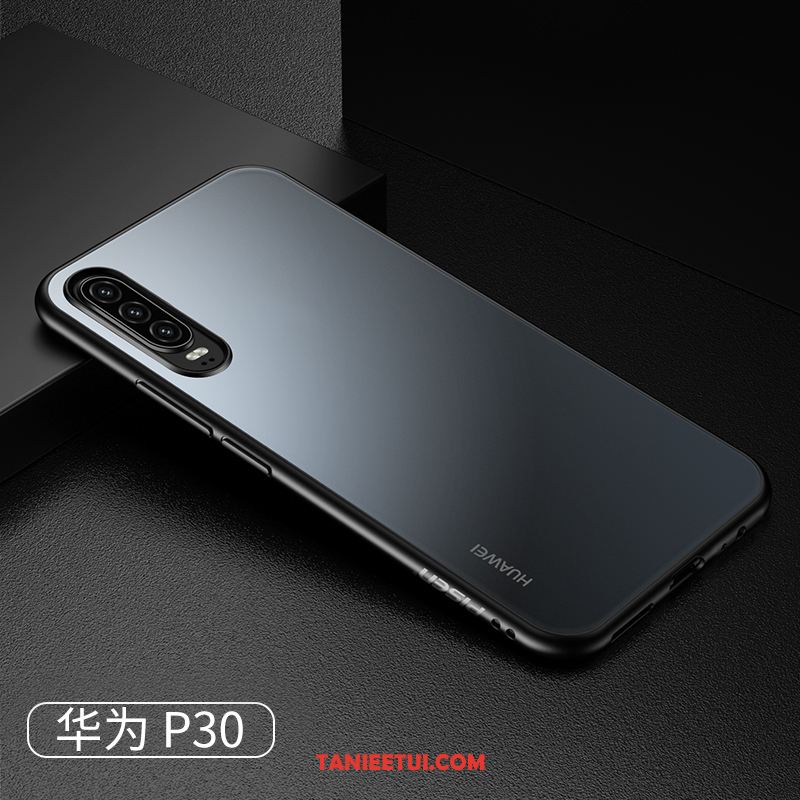 Etui Huawei P30 Antypoślizgowe Proste Telefon Komórkowy, Pokrowce Huawei P30 Nubuku Czarny Anti-fall Nackte Farbe
