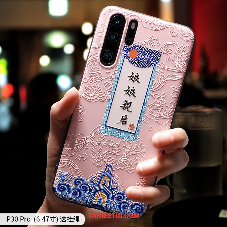 Etui Huawei P30 Pro All Inclusive Różowe Zakochani, Obudowa Huawei P30 Pro Wiszące Ozdoby Silikonowe Nowy