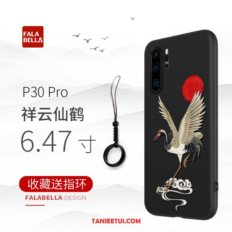 Etui Huawei P30 Pro Kreatywne Czarny Anti-fall, Obudowa Huawei P30 Pro All Inclusive Silikonowe Telefon Komórkowy