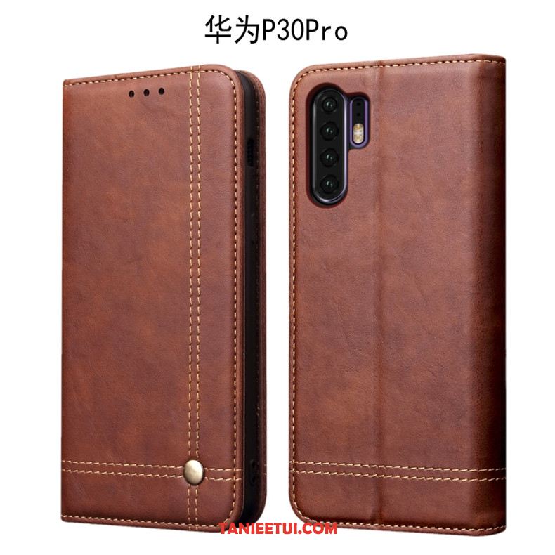 Etui Huawei P30 Pro Ochraniacz Skórzany Futerał Telefon Komórkowy, Pokrowce Huawei P30 Pro All Inclusive Ciemno Vintage Braun