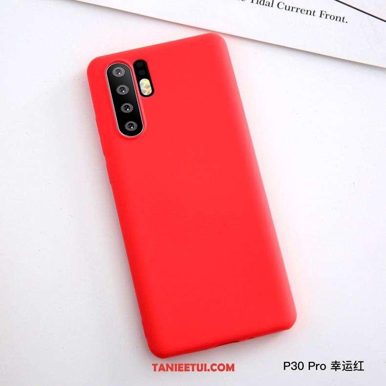 Etui Huawei P30 Pro Skórzany Futerał Anti-fall Cienkie, Obudowa Huawei P30 Pro Miękki Ochraniacz Czerwony