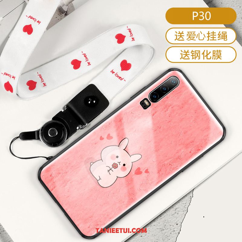 Etui Huawei P30 Pro Szkło Kreatywne Wysoki Koniec, Pokrowce Huawei P30 Pro Wisząca Szyja Kreskówka Piękny