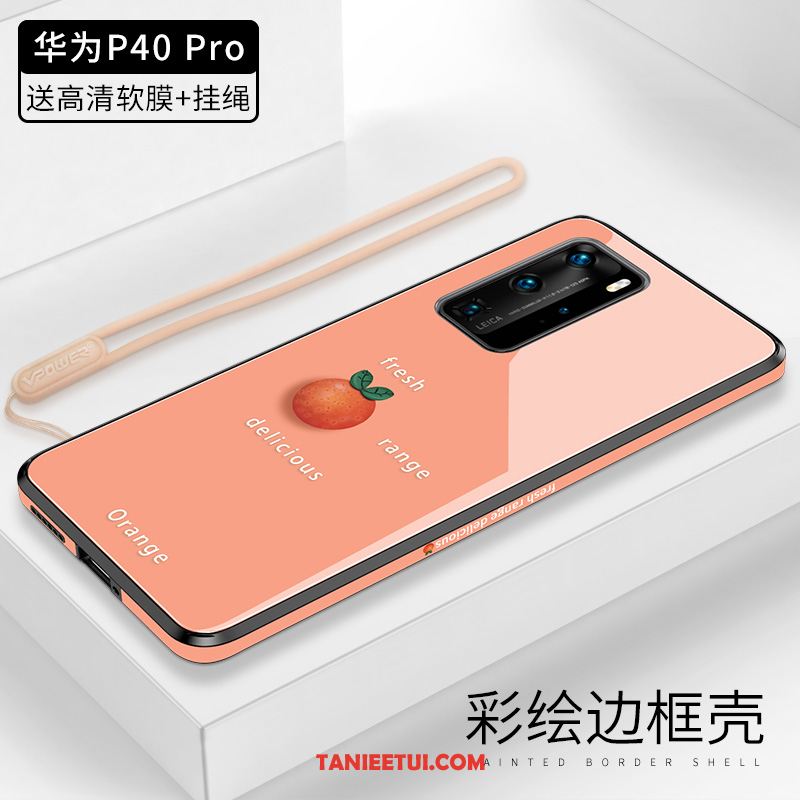 Etui Huawei P40 Pro Purpurowy Czerwony Netto Telefon Komórkowy, Pokrowce Huawei P40 Pro Proste Pomarańczowy Ochraniacz