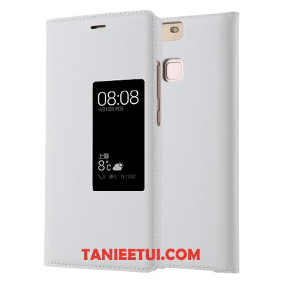 Etui Huawei P9 Skórzany Futerał Telefon Komórkowy Ochraniacz, Obudowa Huawei P9 Wysoki Biały