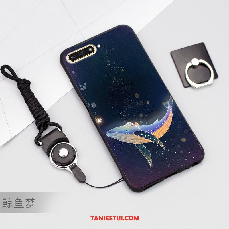 Etui Huawei Y7 2018 Ciemno Niebieski Ochraniacz Telefon Komórkowy, Obudowa Huawei Y7 2018 Silikonowe