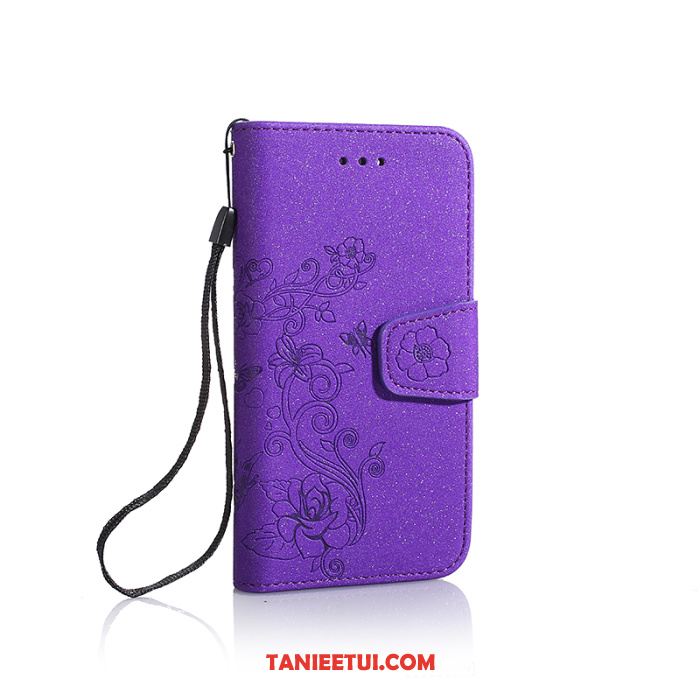 Etui Huawei Y7 2018 Skórzany Futerał Telefon Komórkowy Tendencja, Obudowa Huawei Y7 2018 Nubuku Purpurowy Kreatywne