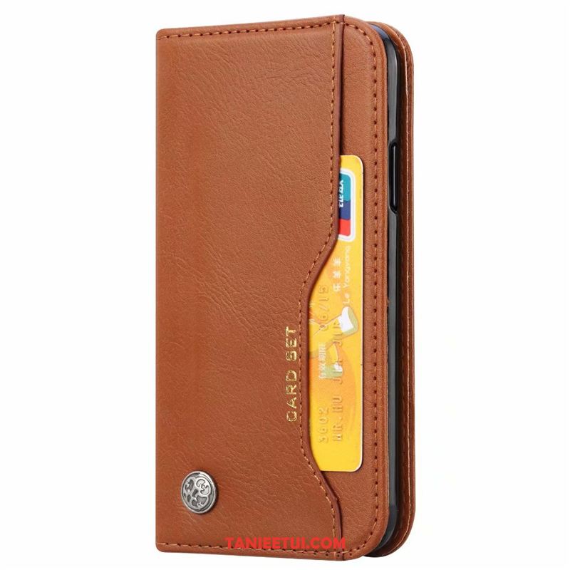 Etui Huawei Y7 2019 Magnetyzm Wspornik Telefon Komórkowy, Pokrowce Huawei Y7 2019 Portfel Ochraniacz Classic Braun