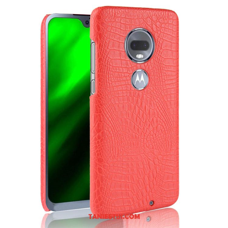 Etui Moto G7 Plus Anti-fall Ochraniacz Wzór Krokodyla, Futerał Moto G7 Plus Telefon Komórkowy Czerwony Biznes