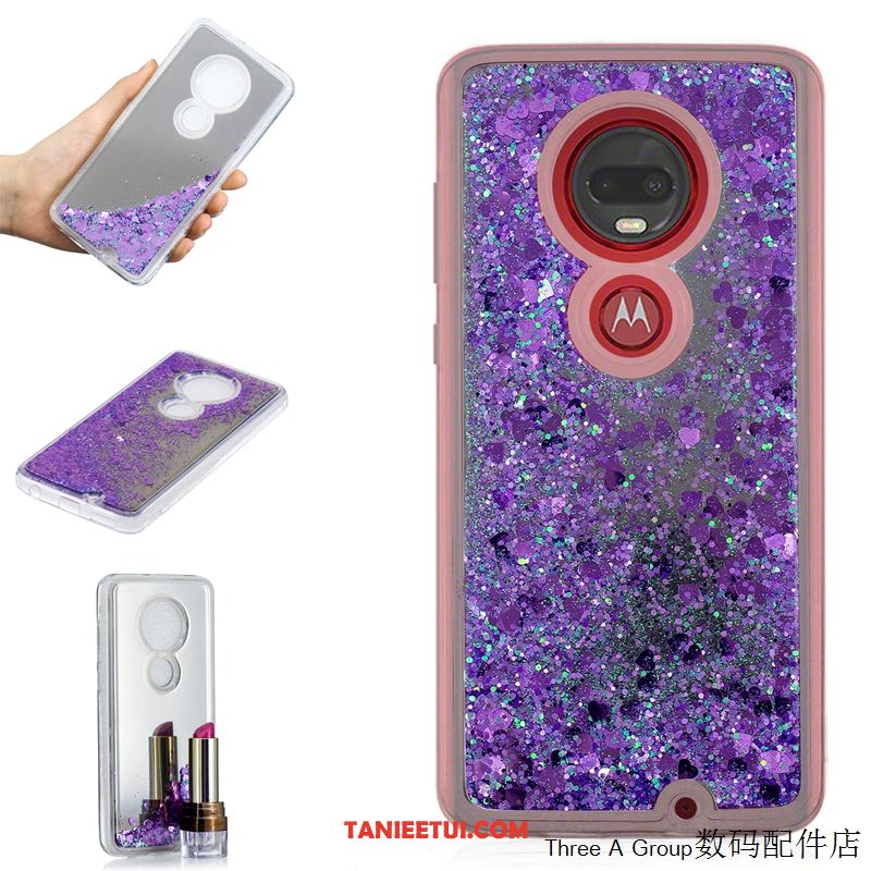 Etui Moto G7 Plus Ochraniacz Tendencja Purpurowy, Obudowa Moto G7 Plus Kreatywne Quicksand Anti-fall