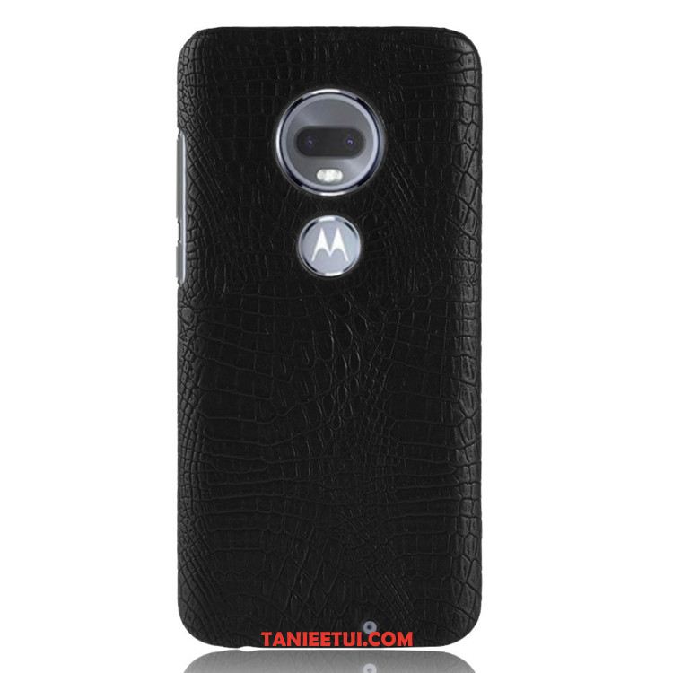 Etui Moto G7 Trudno Ochraniacz Telefon Komórkowy, Pokrowce Moto G7 Czarny Skóra Wzór
