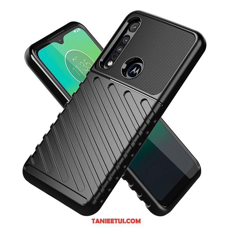 Etui Moto G8 Plus Cienkie Czarny Ochraniacz, Obudowa Moto G8 Plus All Inclusive Anti-fall Silikonowe