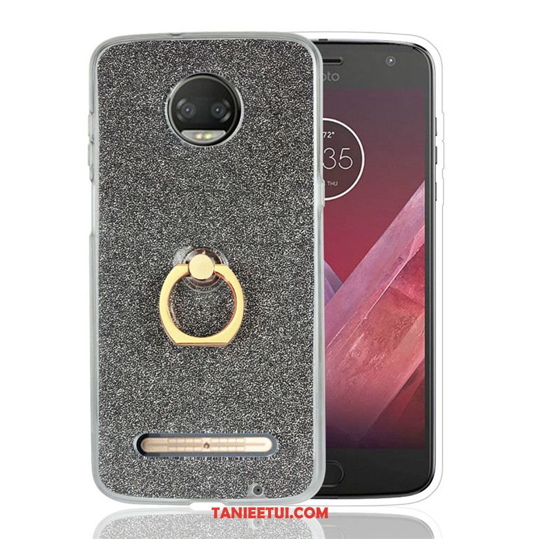 Etui Moto Z3 Play Telefon Komórkowy Silikonowe Ring, Obudowa Moto Z3 Play Czarny Wspornik Anti-fall