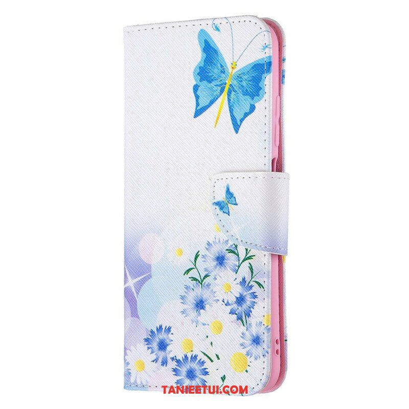 Etui Na Telefon Pokrowce do Xiaomi Redmi Note 10 5G Motyle I Kwiaty