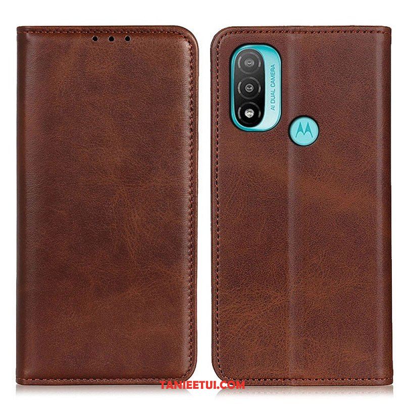 Etui Na Telefon do Moto E40 / E30 / E20 Etui Folio Elegancka Dwoina Skórzana