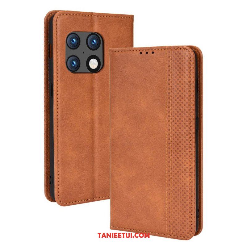 Etui Na Telefon do OnePlus 10 Pro 5G Etui Folio Stylizowany Efekt Skóry W Stylu Vintage