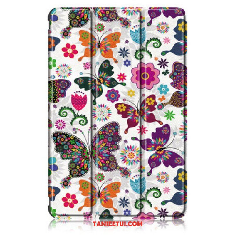 Etui Na Telefon do Samsung Galaxy Tab S7 FE Ulepszone Motyle I Kwiaty