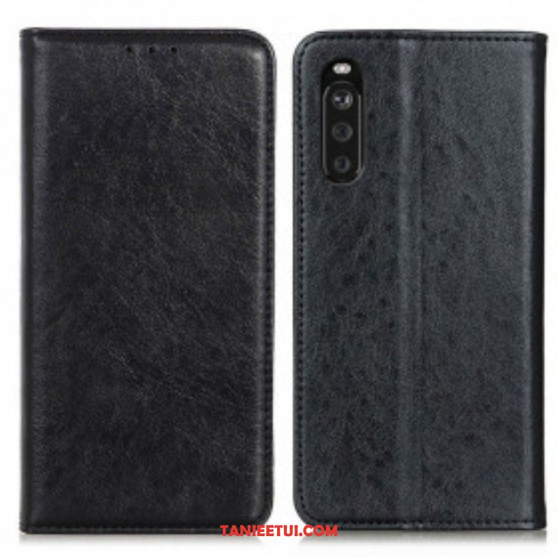 Etui Na Telefon do Sony Xperia 5 III Etui Folio Teksturowana Dwoina Skóry