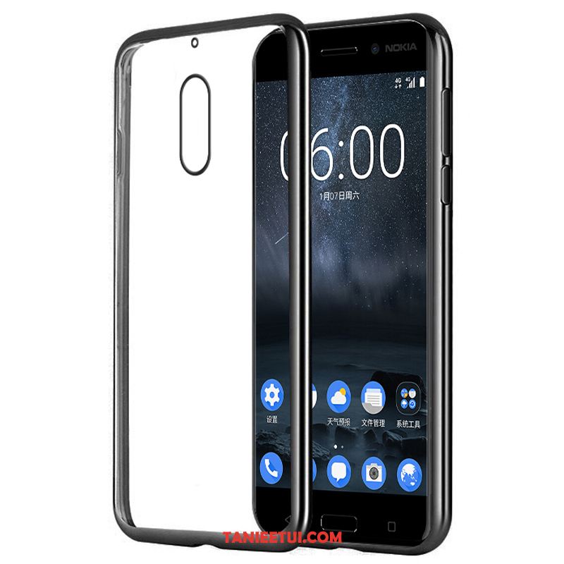 Etui Nokia 6 Czarny Tendencja Miękki, Pokrowce Nokia 6 Ochraniacz Telefon Komórkowy Przezroczysty