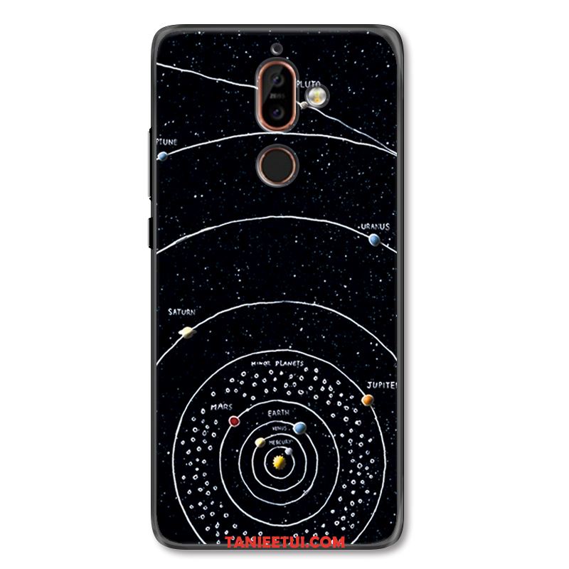 Etui Nokia 7 Plus Ochraniacz Telefon Komórkowy Czarny, Obudowa Nokia 7 Plus Kreatywne Osobowość Relief