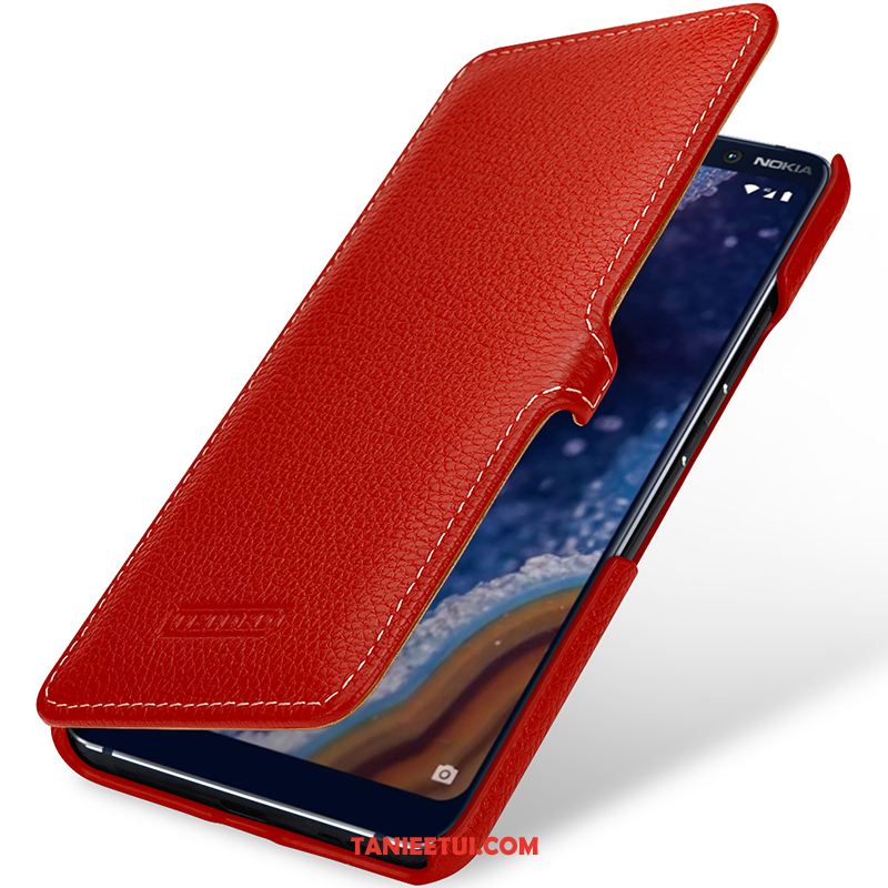 Etui Nokia 9 Pureview Ochraniacz Czerwony Pu, Futerał Nokia 9 Pureview Prawdziwa Skóra Wiatr Telefon Komórkowy