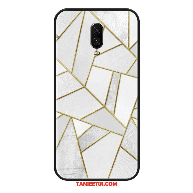 Etui Oneplus 6t Moda Nubuku Biznes, Pokrowce Oneplus 6t Biały Tendencja Geometria