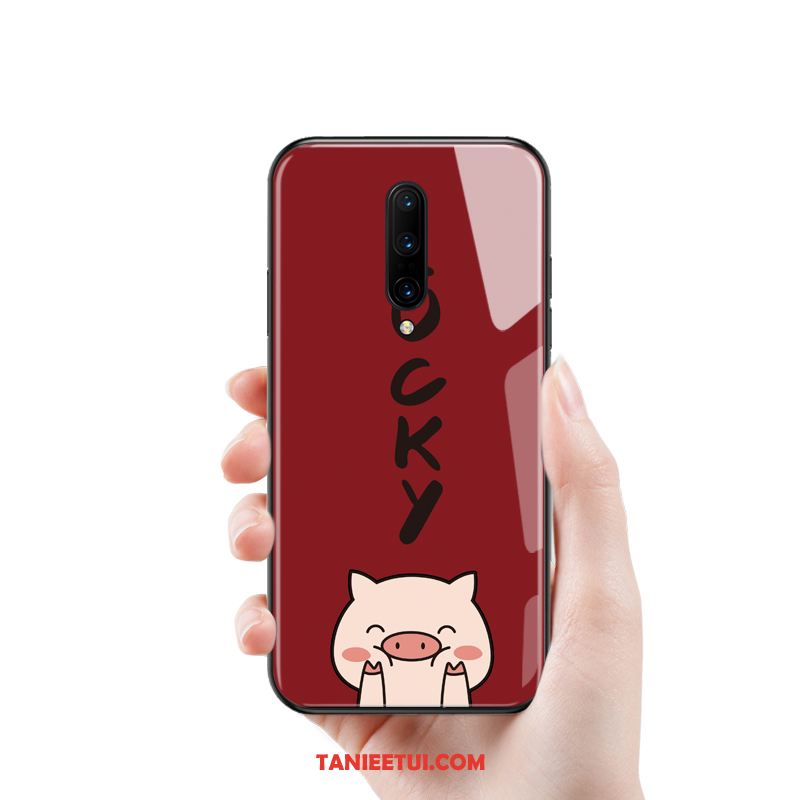 Etui Oneplus 7 Pro Kreskówka Ochraniacz Telefon Komórkowy, Futerał Oneplus 7 Pro Czerwony Szkło Wiszące Ozdoby