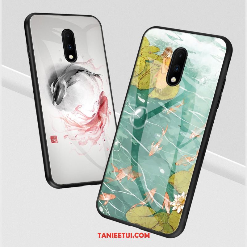 Etui Oneplus 7 Telefon Komórkowy Zielony Lustro, Pokrowce Oneplus 7 Miękki Szkło Anti-fall