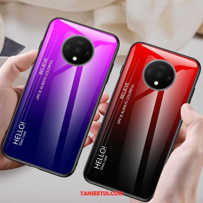 Etui Oneplus 7t Szkło Hartowane Telefon Komórkowy Modna Marka, Futerał Oneplus 7t Trudno All Inclusive Czerwony