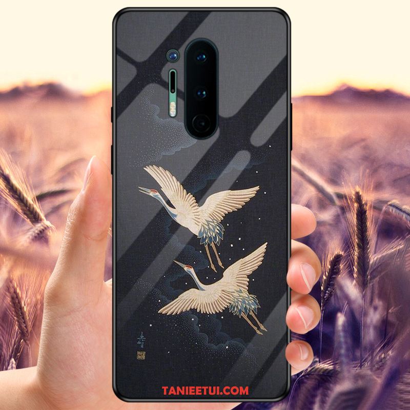 Etui Oneplus 8 Pro Kreskówka Vintage Szkło, Obudowa Oneplus 8 Pro Anti-fall Lustro Szkło Hartowane