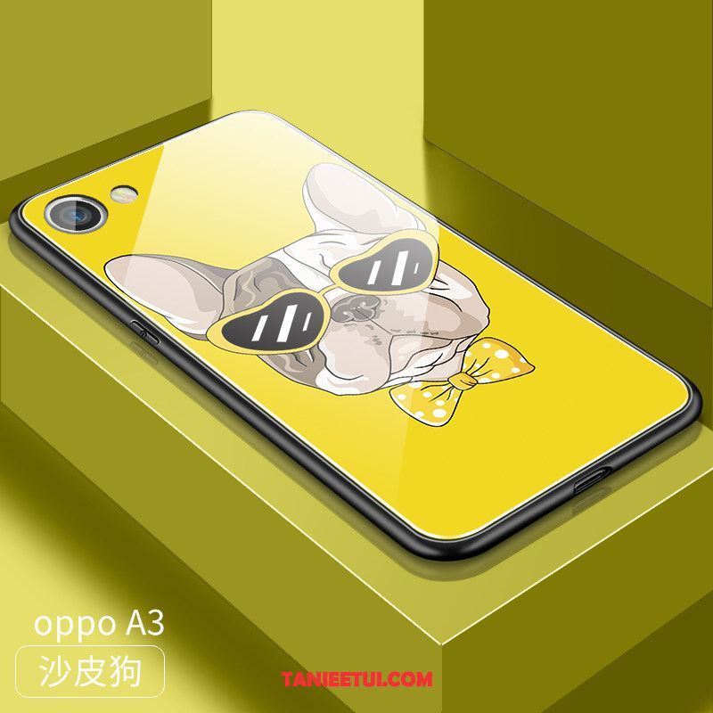 Etui Oppo A3 Czerwony Netto Kreskówka Moda, Obudowa Oppo A3 Telefon Komórkowy Nubuku Szkło