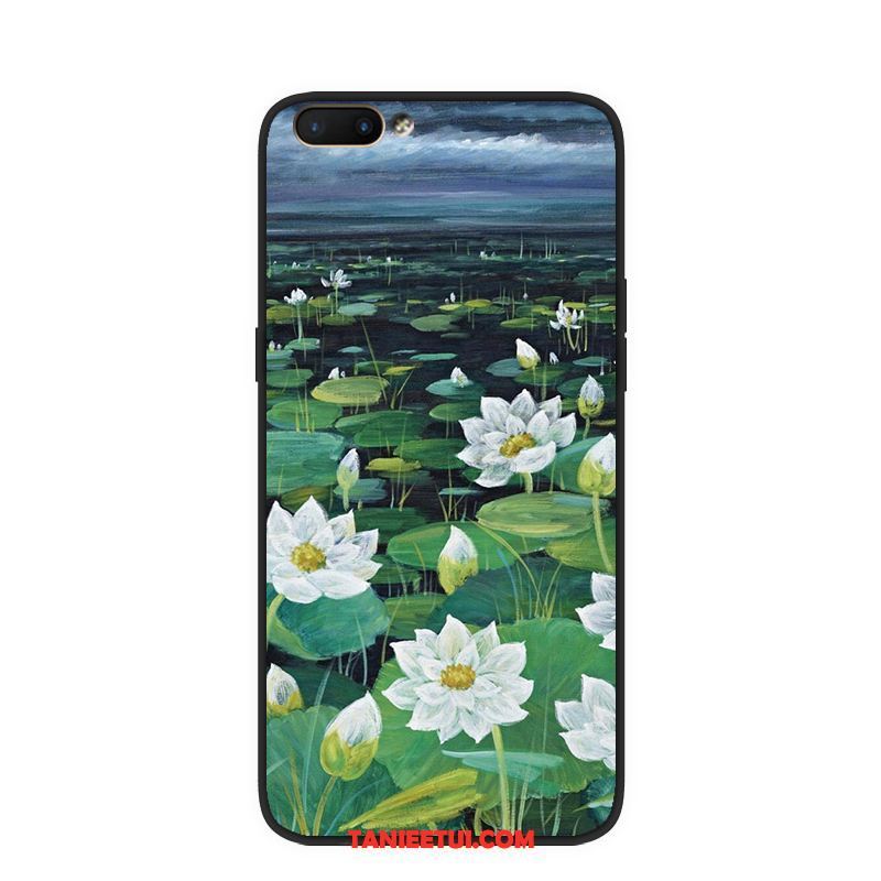 Etui Oppo A5 Kwiaty Chiński Styl Sztuka, Obudowa Oppo A5 Obraz Olejny Roślina Zielony