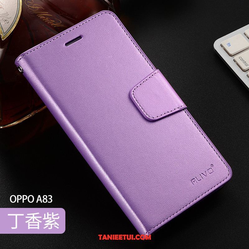 Etui Oppo A83 Telefon Komórkowy Skórzany Futerał Purpurowy, Futerał Oppo A83 Ochraniacz