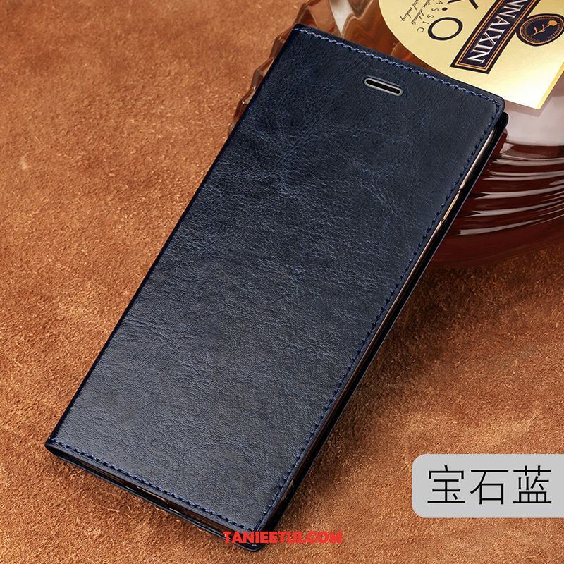 Etui Oppo F9 Starry Ciemno Niebieski Eleganckie Luksusowy, Pokrowce Oppo F9 Starry Jakość Prawdziwa Skóra Ochraniacz