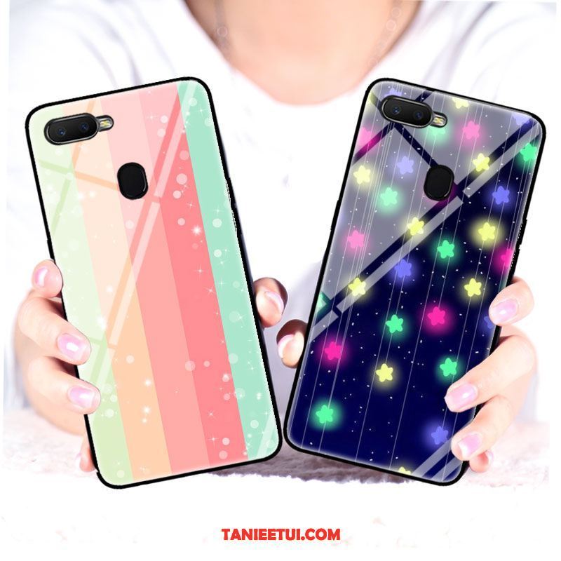 Etui Oppo F9 Starry Różowe Silikonowe Gwiazdy, Obudowa Oppo F9 Starry Moda Tęcza Kreatywne