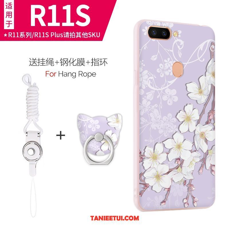 Etui Oppo R11s Cienkie All Inclusive Miękki, Pokrowce Oppo R11s Purpurowy Telefon Komórkowy Nubuku