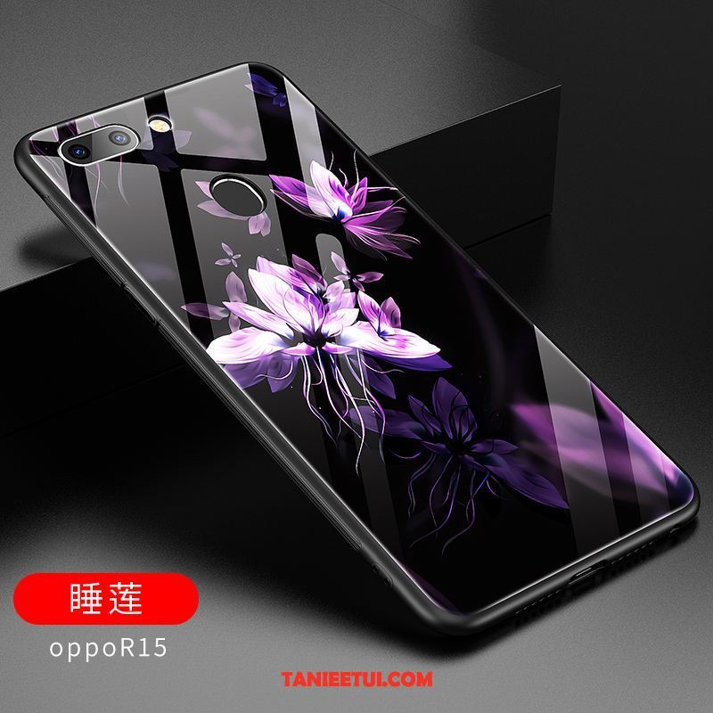 Etui Oppo R15 Nubuku Tendencja Purpurowy, Futerał Oppo R15 Modna Marka Szkło Anti-fall