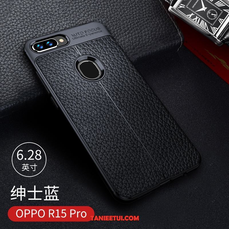 Etui Oppo R15 Pro Anti-fall Czarny Pu, Obudowa Oppo R15 Pro Miękki Tendencja All Inclusive