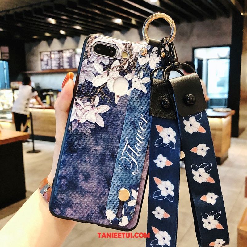 Etui Oppo R15 Pro Miękki Świeży Wiszące Ozdoby, Futerał Oppo R15 Pro Silikonowe Wspornik Niebieski