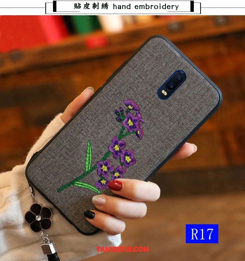 Etui Oppo R17 Silikonowe Ochraniacz Purpurowy, Pokrowce Oppo R17 Anti-fall Telefon Komórkowy Chiński Styl