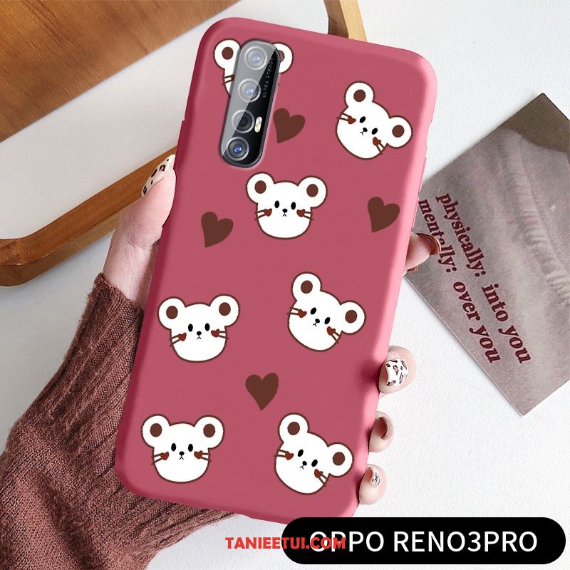 Etui Oppo Reno 3 Pro Proste Piękny Silikonowe, Futerał Oppo Reno 3 Pro Rat Zakochani Miękki