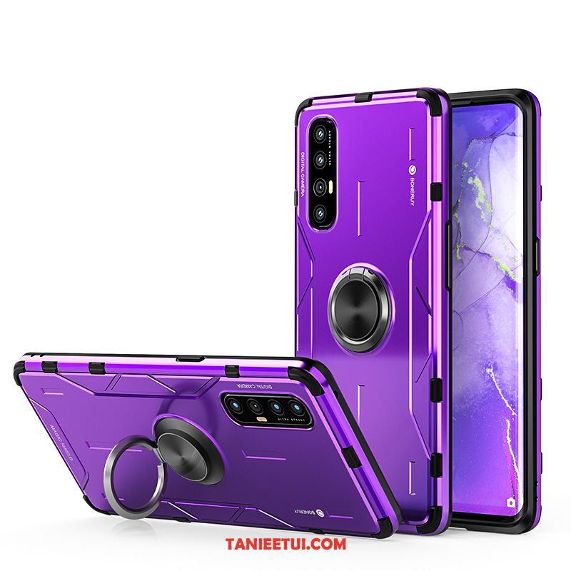 Etui Oppo Reno 3 Pro Silikonowe Anti-fall Miękki, Pokrowce Oppo Reno 3 Pro Purpurowy Metal Trudno