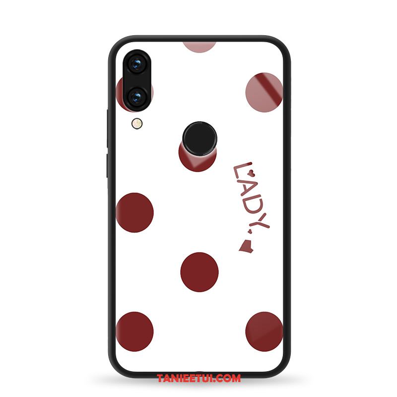 Etui Redmi 7 Czerwony Jasny Wiatr, Futerał Redmi 7 Szkło All Inclusive Kropka Beige