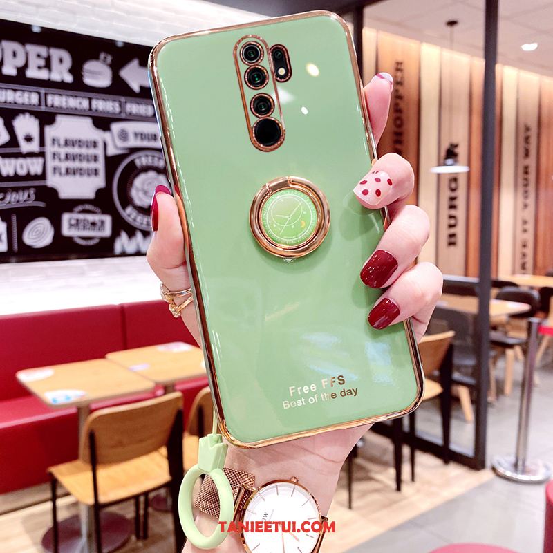 Etui Redmi 9 Cienkie Czerwony Czerwony Netto, Obudowa Redmi 9 Tendencja All Inclusive Wiszące Ozdoby Beige