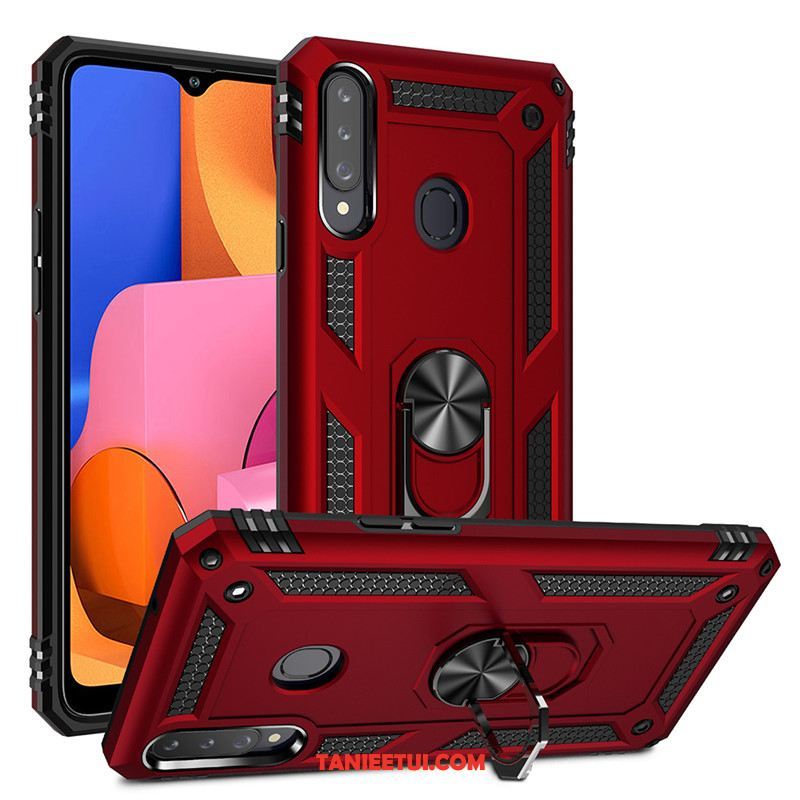 Etui Samsung Galaxy A20s Czerwony Magnetyzm Gwiazda, Pokrowce Samsung Galaxy A20s Niewidoczny Na Pokładzie Ring