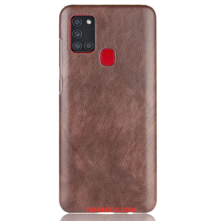 Etui Samsung Galaxy A21s Vintage Skórzany Futerał Skóra, Obudowa Samsung Galaxy A21s Anti-fall Nubuku Torby Braun