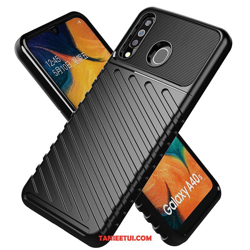 Etui Samsung Galaxy A40s Czarny Anti-fall Ochraniacz, Obudowa Samsung Galaxy A40s Gwiazda Telefon Komórkowy Proste