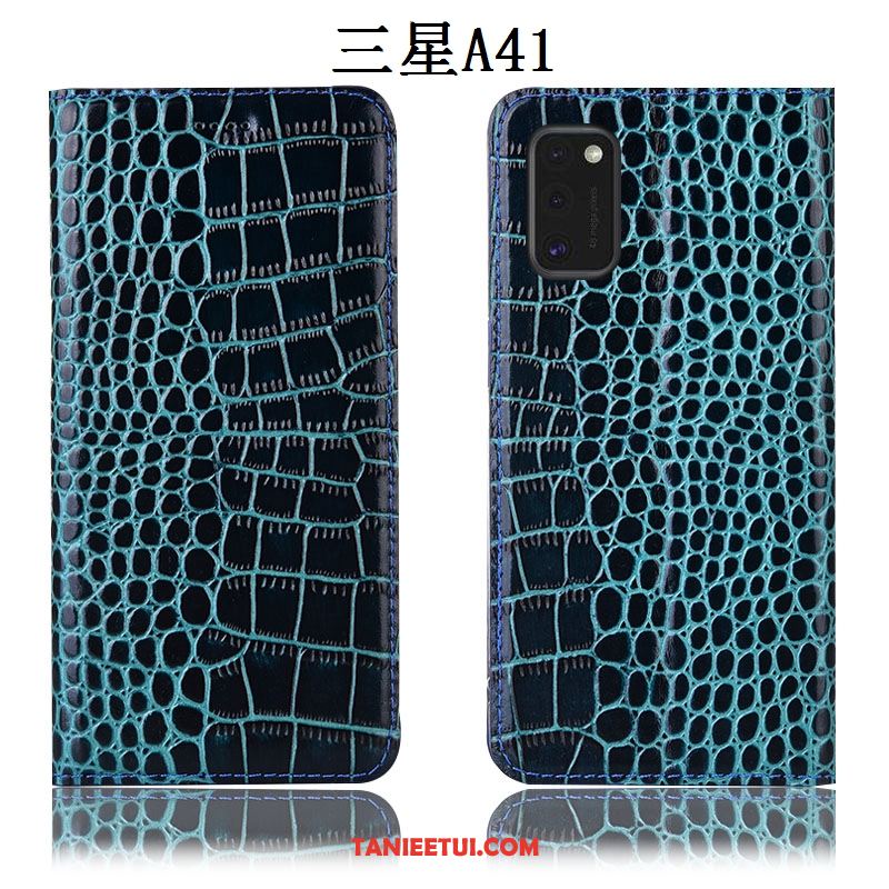 Etui Samsung Galaxy A41 All Inclusive Telefon Komórkowy Gwiazda, Obudowa Samsung Galaxy A41 Niebieski Skórzany Futerał Ochraniacz